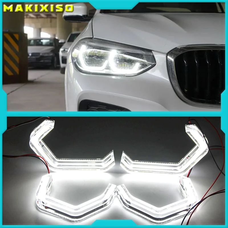 

LED Angel Eyes Halo Rings Car Light Running Lamp DRL For BMW F10 F11 F12 F13 F30 F31 F32 F34 F18 F22 F80 F01 E60 E90 E81 E82 Z4