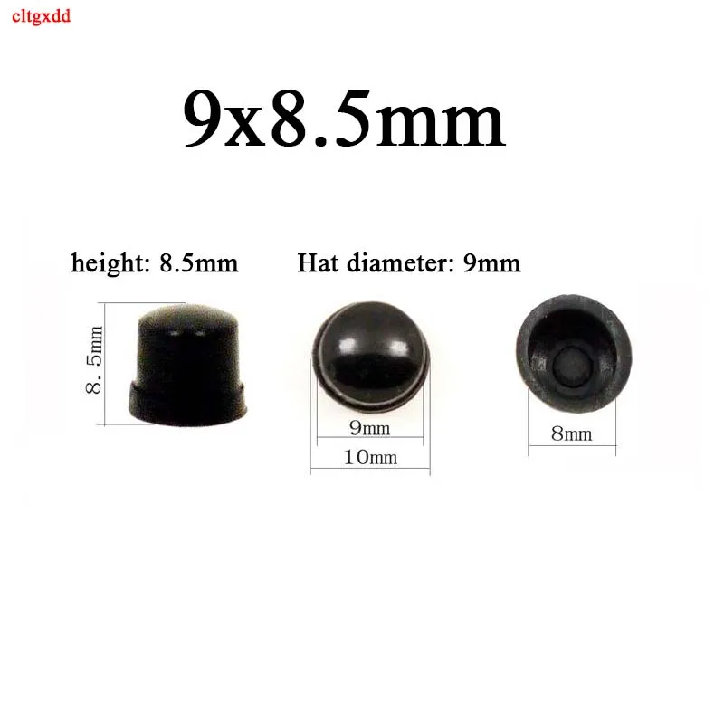 2piece 10/11/12/15mm tail switch button cover soft silicone cover LED flashlight waterproof rubber pad button switch access