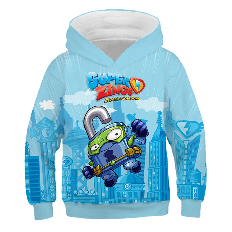 Spring Autumn Boys Girls Hoodies Super Zings Serie 4 Baby Sweatshirt T Shirt Children Clothes Game Superzings Kid Anime Pullover