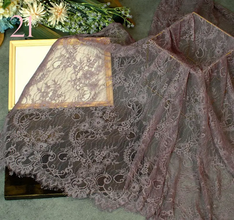 3meter Bilateral positioning hollow flower embroidery eyelash lace big-name skirt wedding accessories