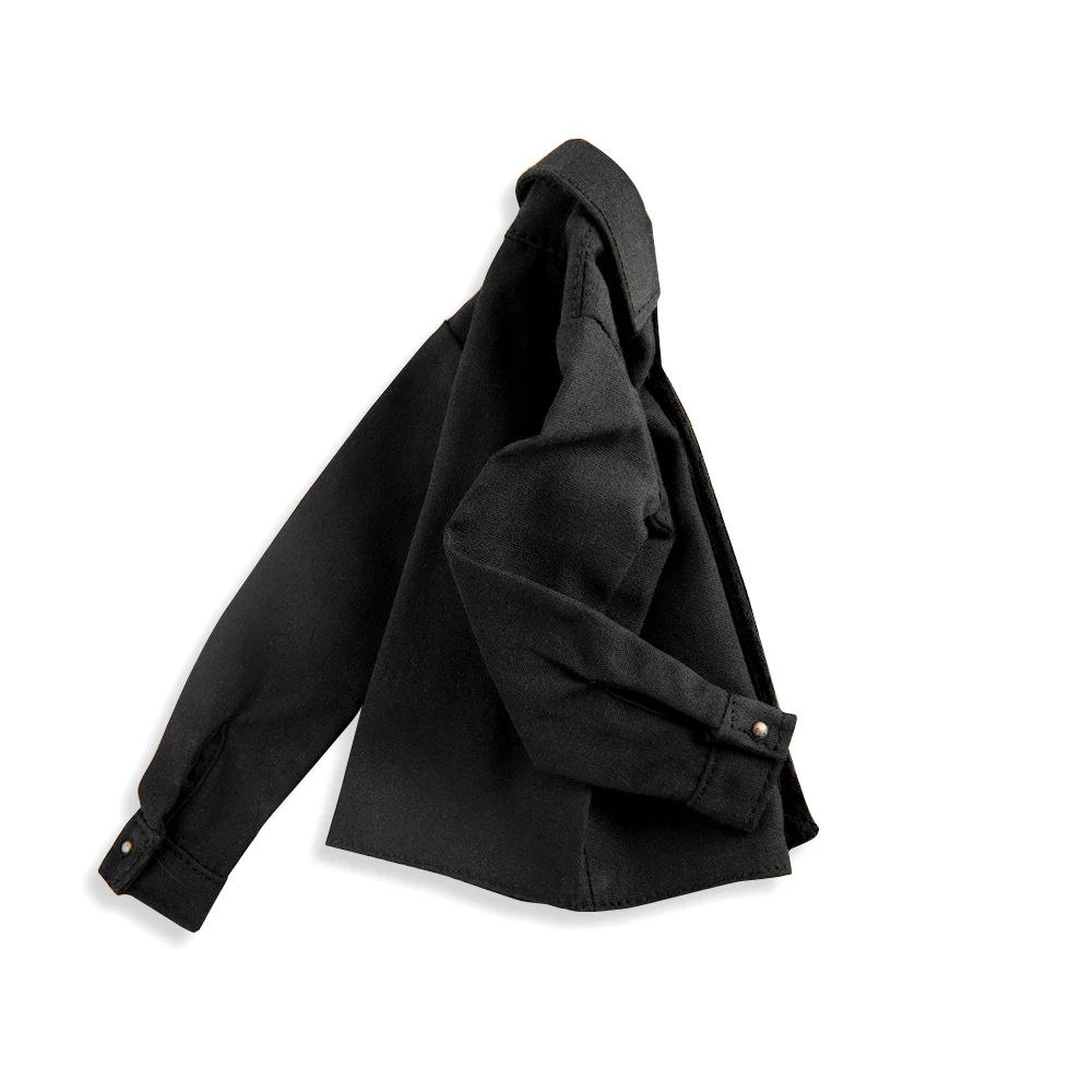 1/6 Schaal Zwart Kraag Sterk Shirt Kleding Accessoires Model voor 12 inch Mannelijke Soldaat Action Figure Body Poppen Speelgoed