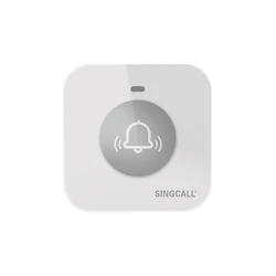 SINGCALL Wireless Call Bell, A Small Touchable Single Button with Waterproof Function, APE590, for Restaurant Bar Hospital