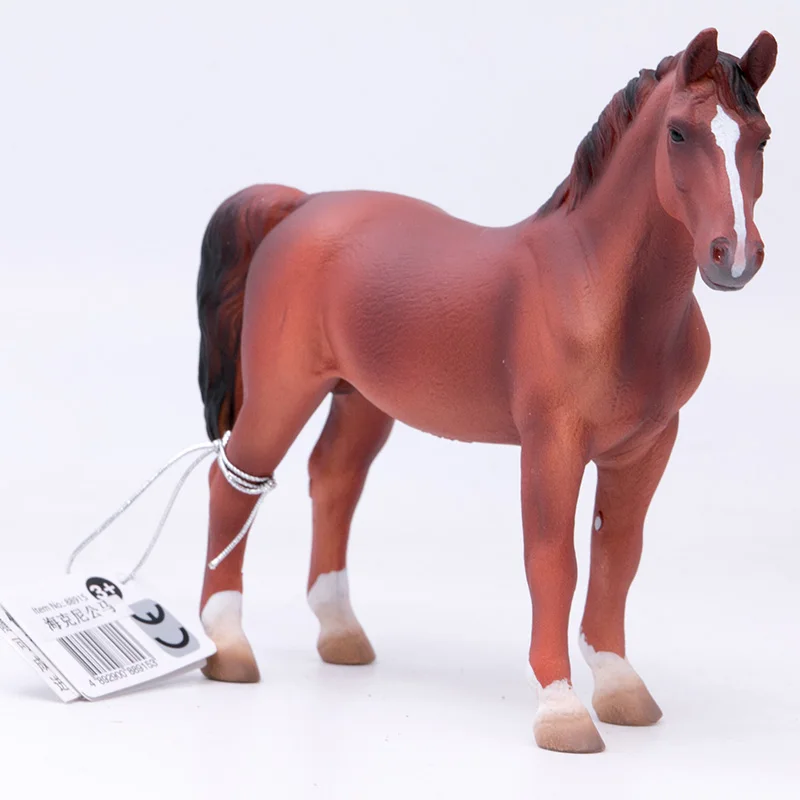 2021 New CollectA Miniature Animal Toys Horse Country Hackney Stallion Chestnut PVC Plastic Model #88915