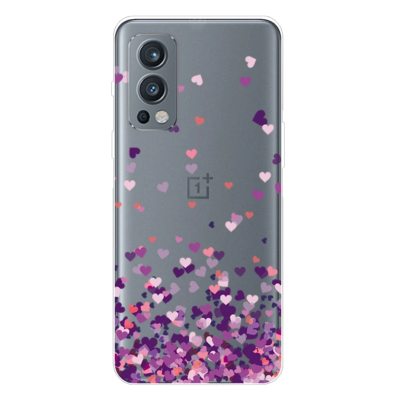 For OnePlus Nord 2 5G Case TPU Silicone Soft Cartoon Clear Case for One Plus Nord 2 5G Phone Cover Nord2 5G Transparent Coque