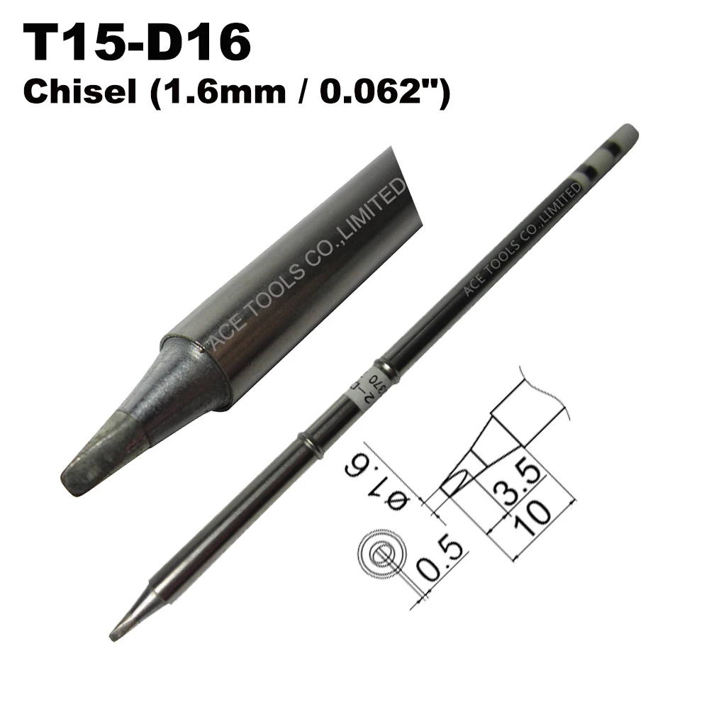 

5 PCS T15-D16 Replacement Soldering Tip for HAKKO FM-203 FM-204 FM-206 FX-951 FX-950 FX-952 FX-9501 FM-2028 FM-2027 FM-2021