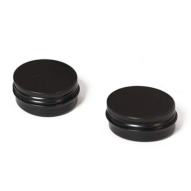 50Pcs Frosted Black Aluminum Jar 5g 10g 15g 30g 50g 100g Lip Oil Cosmetic Eye Cream Bottle Refillable Batom Lotion Tin Container