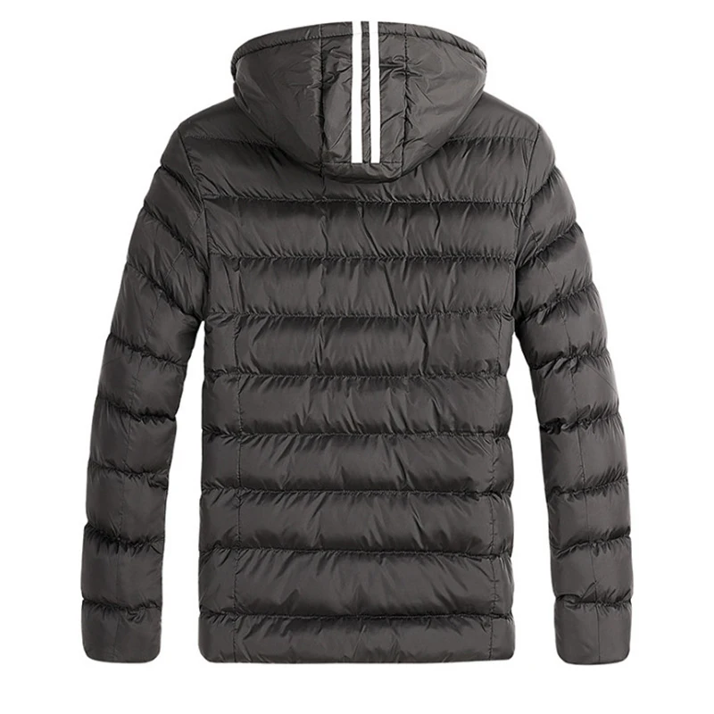 Nieuwe Winter Jas Mannen Nieuwe Aankomst Casual Hooded Parka Mannelijke Fleece Korte Jassen Slim Fit Katoen Gewatteerde Jas Mannen