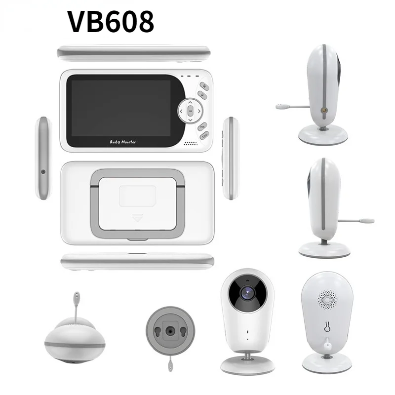 Smart VB608 Video Baby Monitor 2.4G Wireless 4.3 Inch LCD 2 Way Audio Talk Night Vision Surveillance Security Camera Babysitter