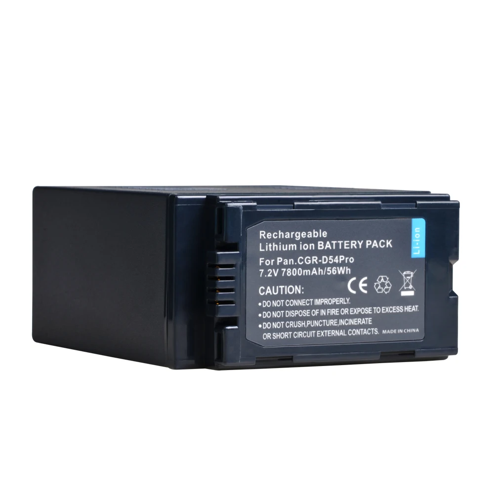 7800mAh CGR-D54pro CGR D54 D54S bateria z diodami LED zasilania dla Panasonic AG-AC8PJ,AG-AC90A,AG-HPX250,HC-X1000,AG-HPX255