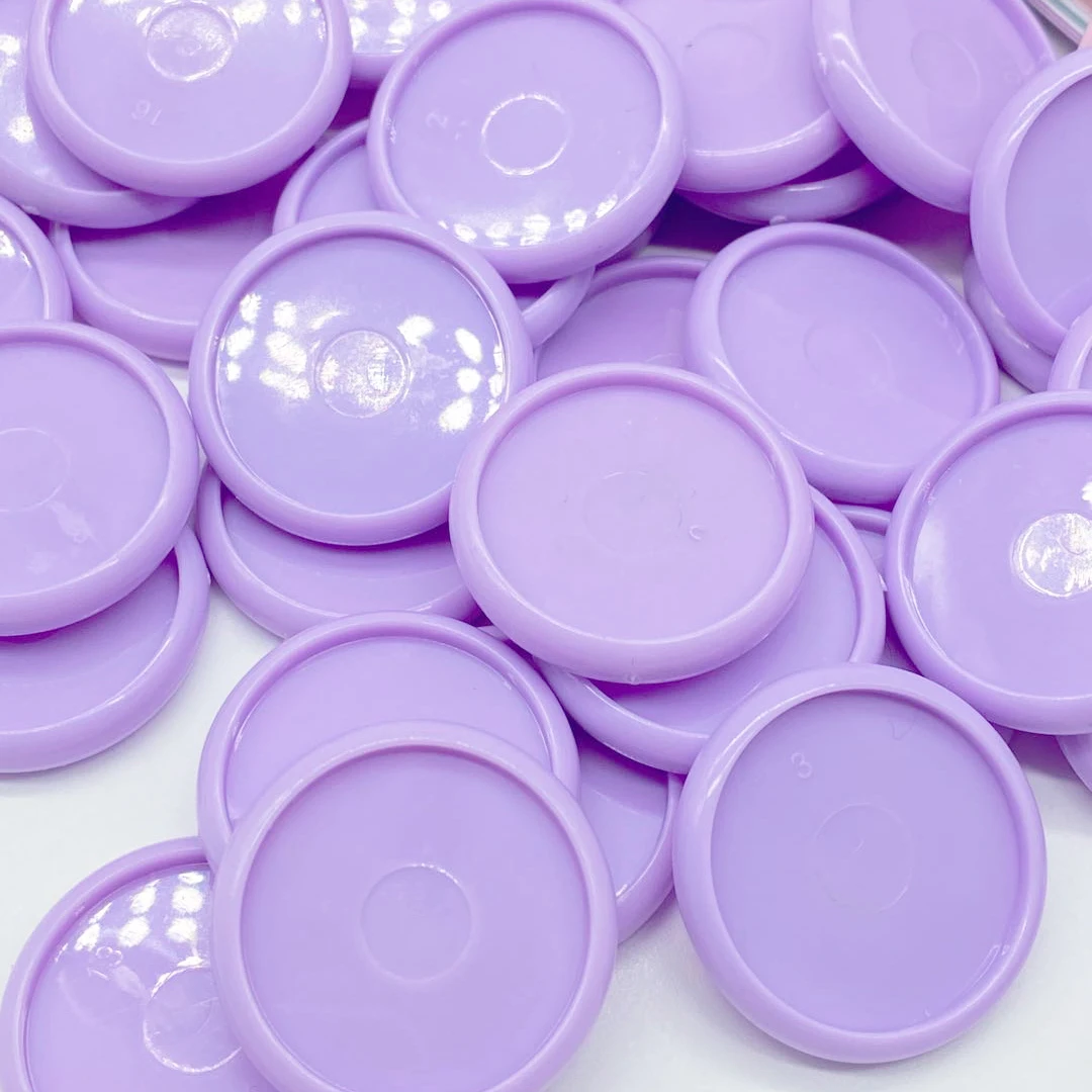 100pcs 30mm Planner Plastic Rings Mushroom Hole Loose-leaf Notebook Plastic Binding Discs Binding Rings Macaron Disc Binding