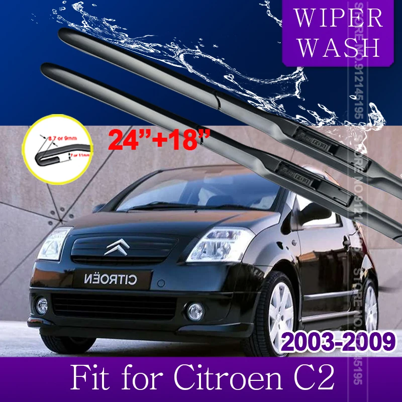 

Car Wiper Blades for Citroen C2 2003~2009 Front Windscreen Windshield Wipers Car Accessories Stickers 2004 2005 2006 2007 2008