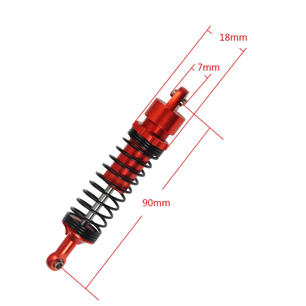 AXSPEED amortyzator ze stopu aluminium z regulacją oleju 90/100/110/120mm dla osiowego SCX10 II D90 1/10 gąsienica RC samochodu ciężarowego