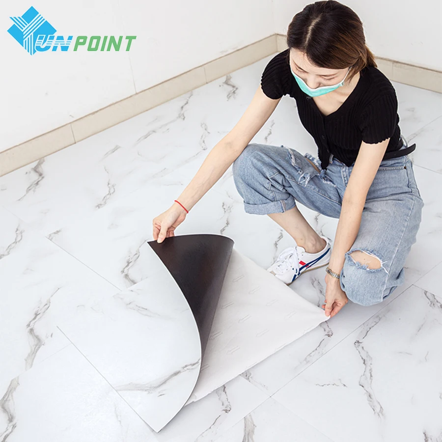 

30x30CM PVC Floor Wall Stickers Kitchen Bathroom Oil Proof Waterproof Film Self-Adhesive Wear-Resistant Marble Tiles Wallpapers