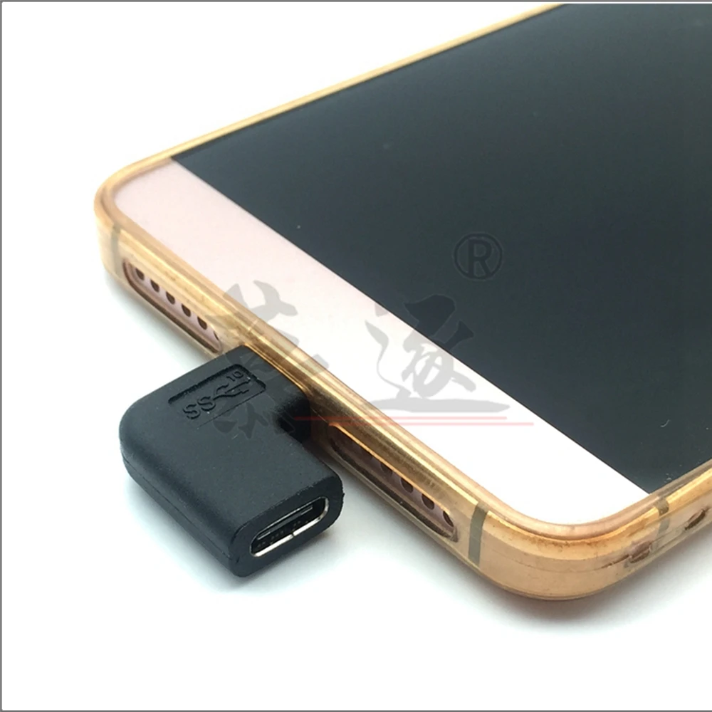 90 Degree Type C Adapter, USB C Male to Female Adapter Upward and Downward Angled USB-C Adaptor USB 3.1 Type-C Connector