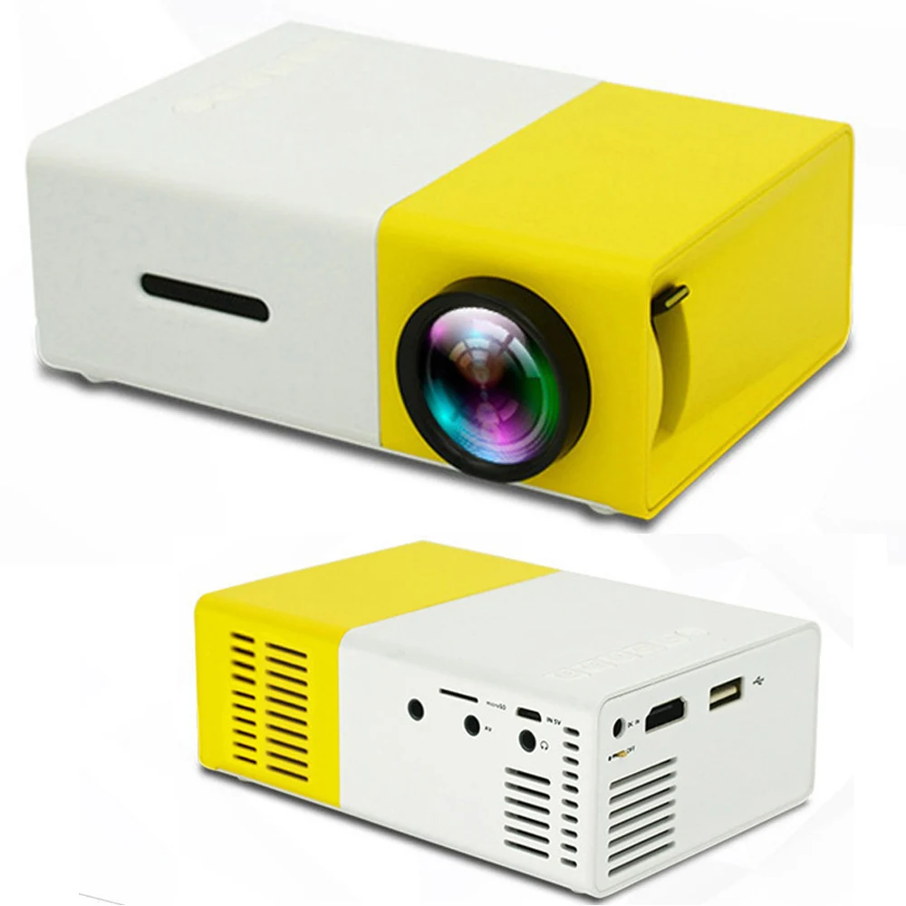 Portable HD Led Projector Mini Projector with Remote Control for Private Theatre and Children Education and Video Player