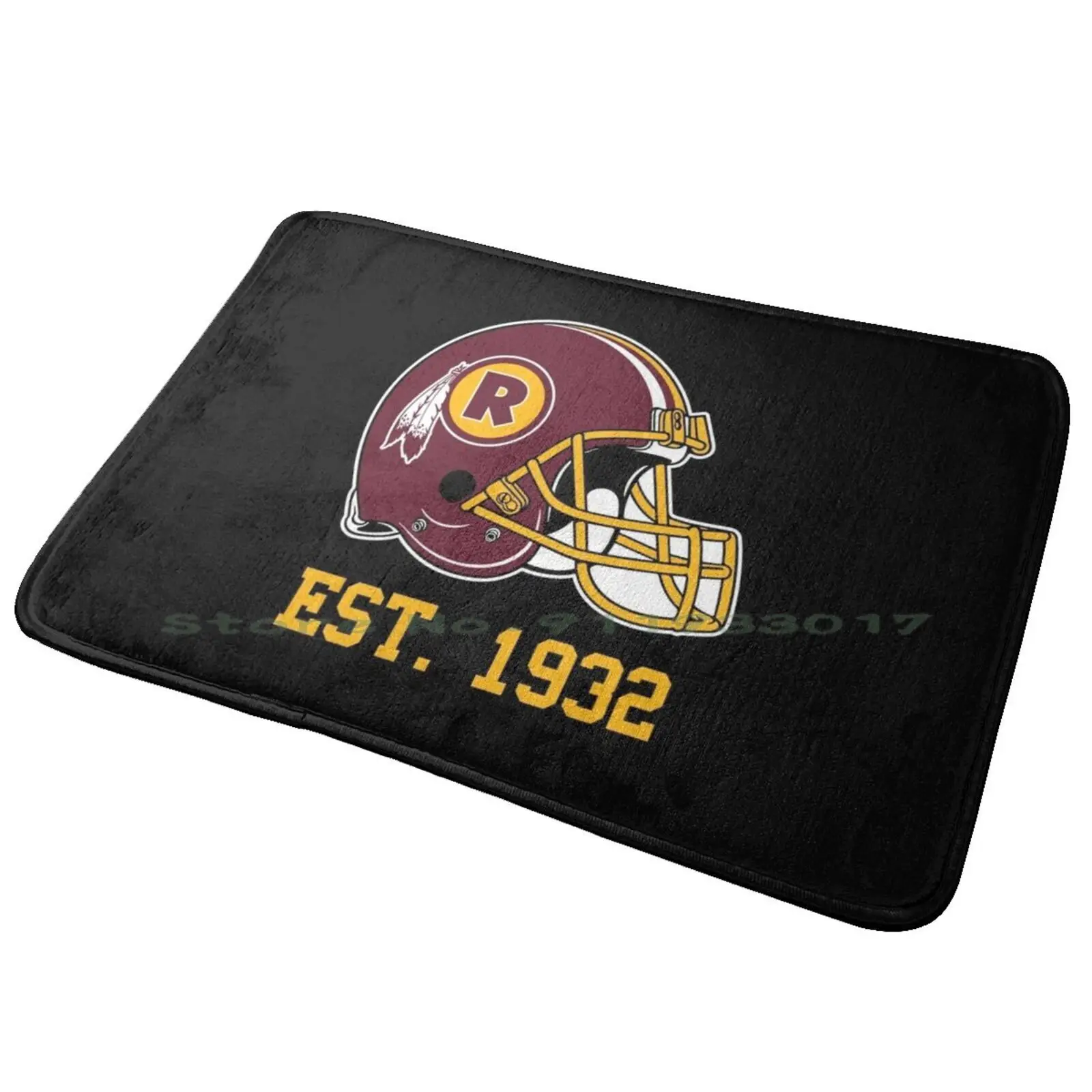 Washington Football Team Entrance Door Mat Bath Mat Rug Fans Football Football Fan Football Lovers Football Player Helmet Retro