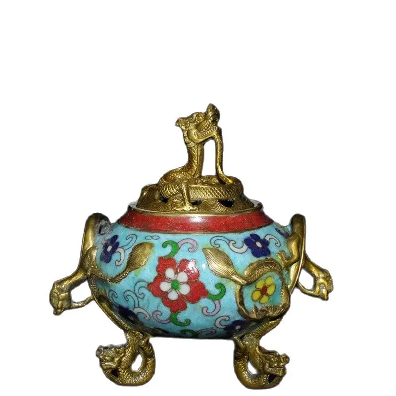 China Old Beijing Old Goods Panlong Three-Legged Incense Burner