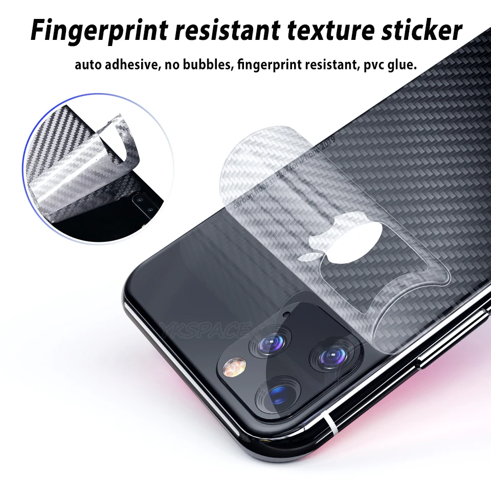 5Pcs Full Cover Back Soft Carbon Fiber Matte Film For iPhone 16 15 14 13 12 mini 11 Pro Max Durable Rear Screen Protector