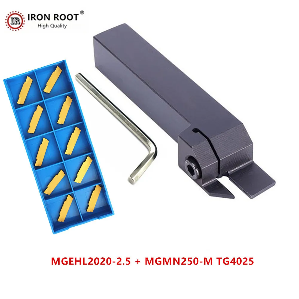 1P MGEHR2020-2.5, MGEHL2020-2.5 + 10P MGMN250 External Grooving Tool Holder +Carbide Insert  CNC Metal Lathe Cutting Turning