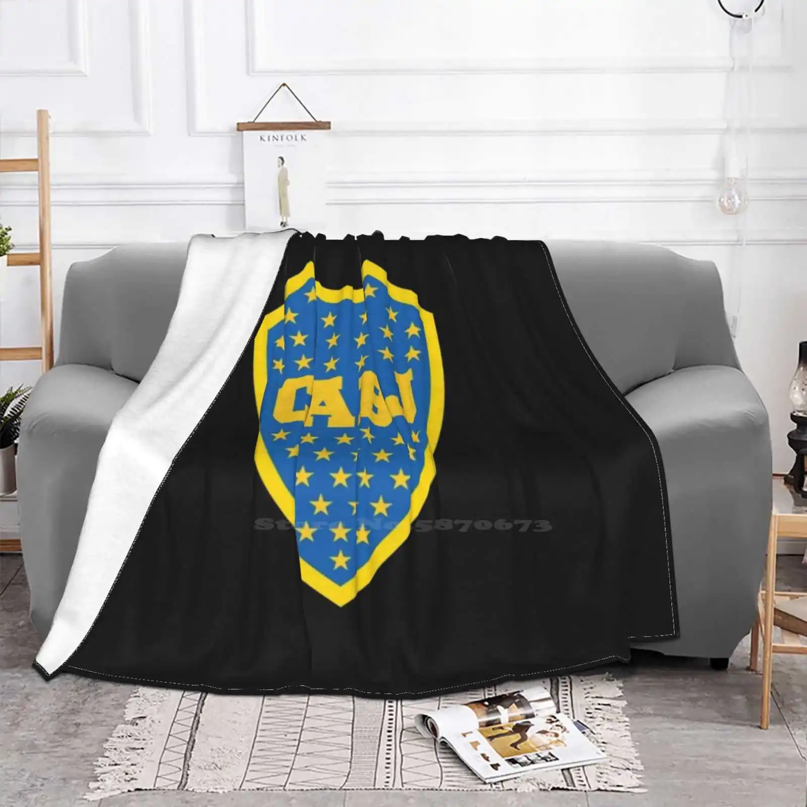 Clube Argentinian Football Team Super Warm Soft Blankets Throw On Sofa / Bed / Travel Patterns Brazilian Football Team