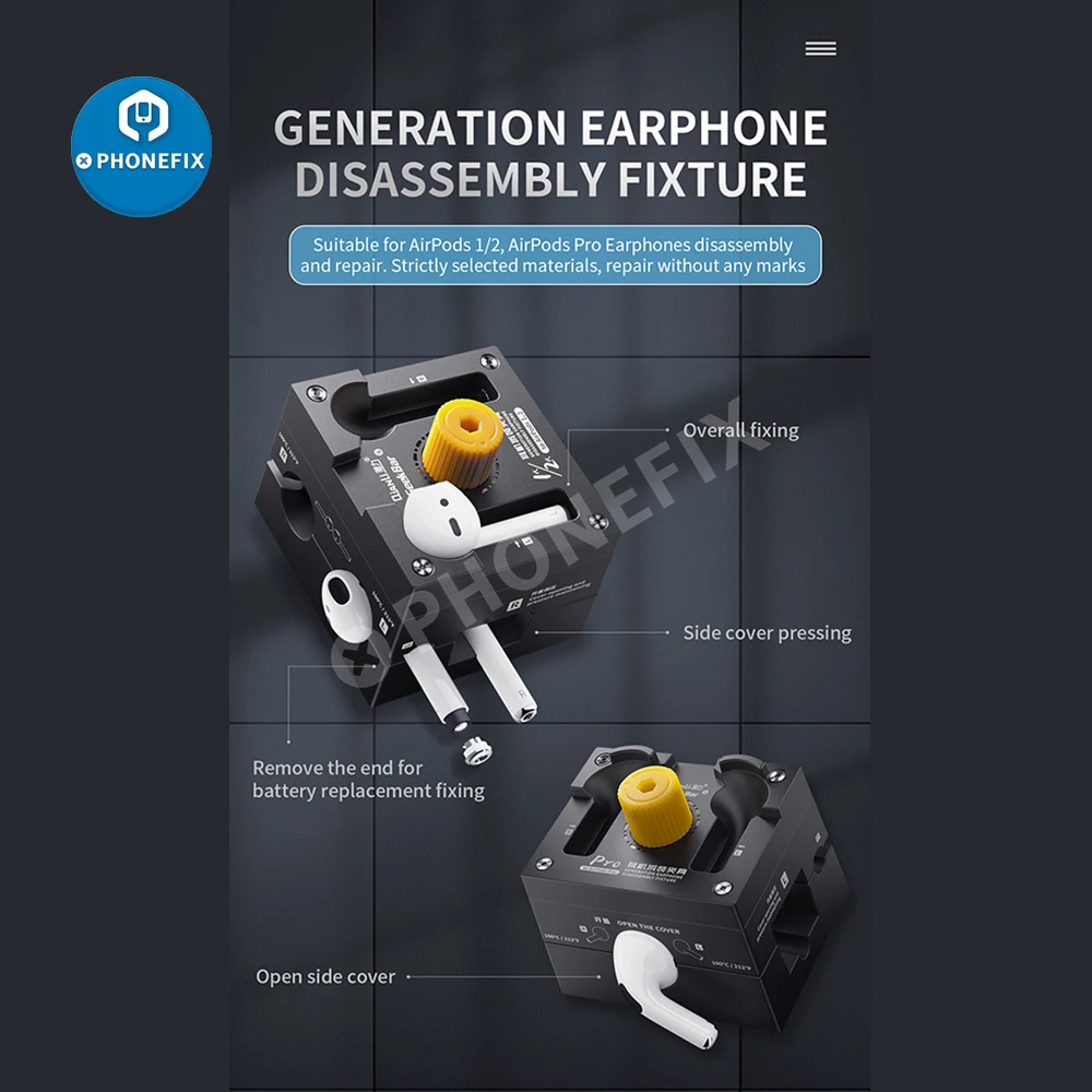 Qianli Earpods Disassemmbly Fixture สำหรับ Airpods 1/2/Pro หูฟังผู้ถือ Clamp คลิปชุดหูฟังกำจัดแบตเตอรี่เปิดซ่อมเครื่องมือ