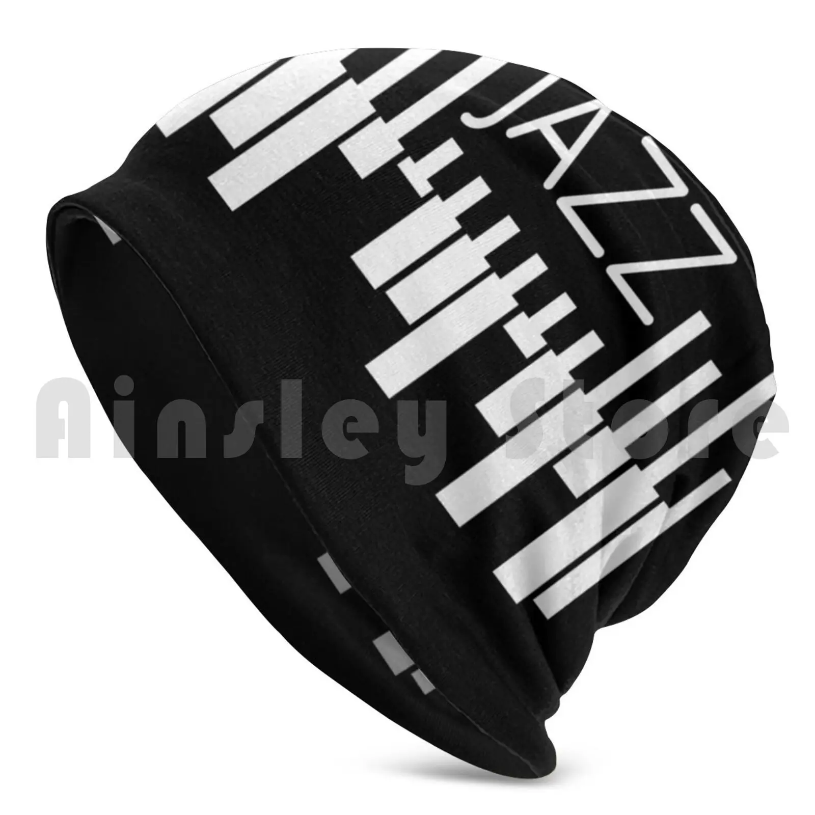 Jazz Piano Beanies Pullover Cap Comfortable Jazz Piano Jazz Music Musician Blues Guitar Piano Sax Saxophone Trumpet