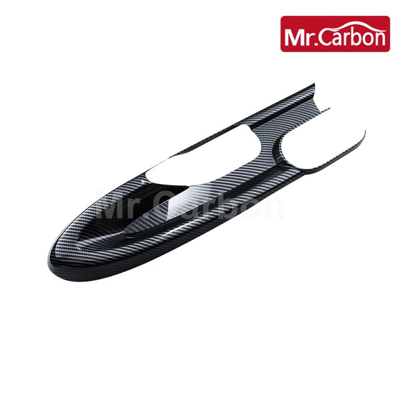 1Pcs Car gear lever panel ABS Plastic Decorative Cover Carbon Style Protective Sticker For BMW MINI ONE JCW COOPER S F55 F56 F57