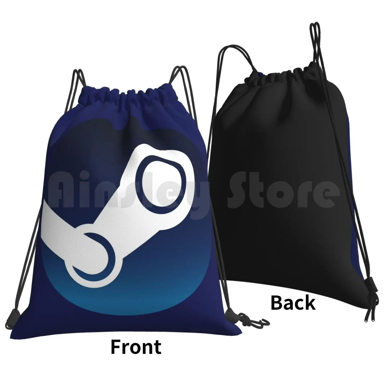 Steam Logo Backpack Drawstring Bag Riding Climbing Gym Bag Steam Online Gaming Platform Steampowered Powered Game Games