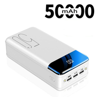 Fast Charge Power Bank for iPhone Xiaomi Huawei 3 USB Type C Portable Charger Mobile External Battery Pack Powerbank 50000mAh