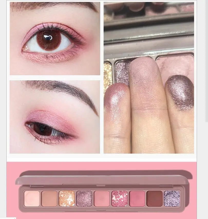 9 Colors Glitter Galaxy Eyeshadow Mashed Potato Matte Smoky Palette Shimmer Pigment Eye Shadow Shine Diamond Shadow Kit T0178