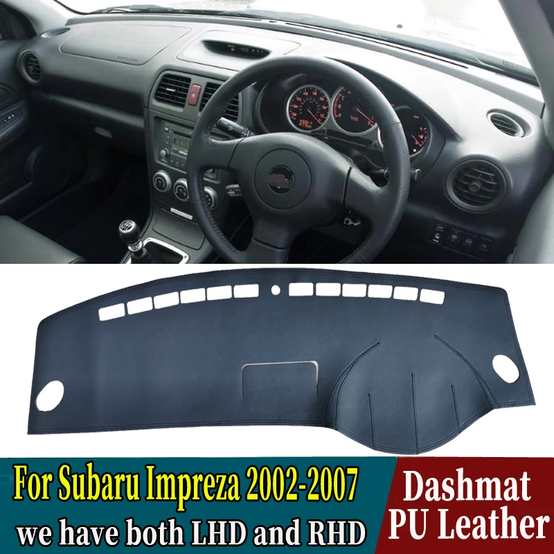 PU Leather Dashmat Dashboard Cover Pad Dash Mat Carpet Car-Styling accessories For Subaru Impreza GD GG G2 2002 2005 2006 2007