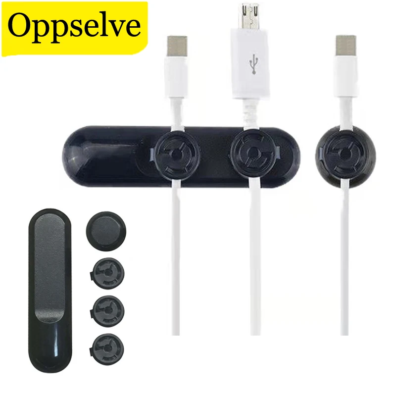 Magnetic USB Type C Cable Winder Wire Management Silicone Cord Organizer Line Holder For Headphone Charging Linea De Datos Clips