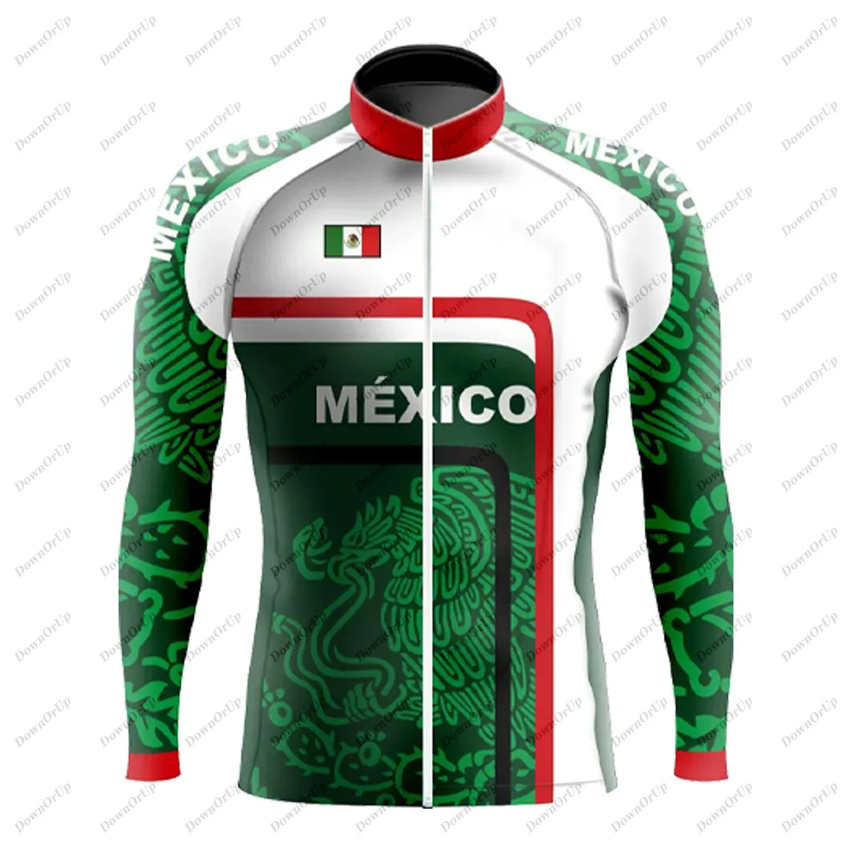 Mexico Men\'s Long Sleeve BIke Cycling Jersey Worn in Three Seasons Maillot Ciclismo Hombre Professional Cycling Clothing