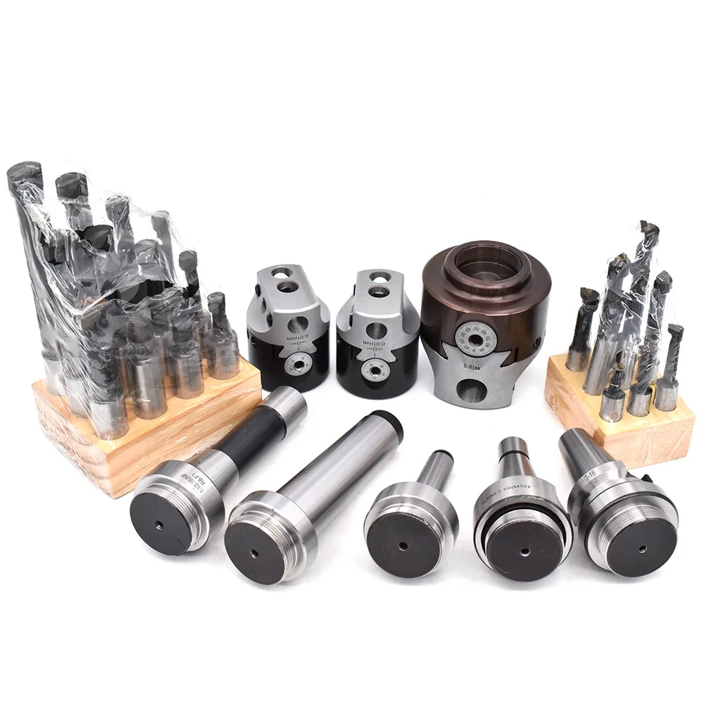 Imagem -02 - Conjunto Morse Tapper Adaptador Mt2 Mt3 Mt4 r8 Nt30 Nt40 Mais f1 50 mm Polegada Chato Cabeça Mais Peças f1 12 Barra Ferramenta para Máquina Cnc 1