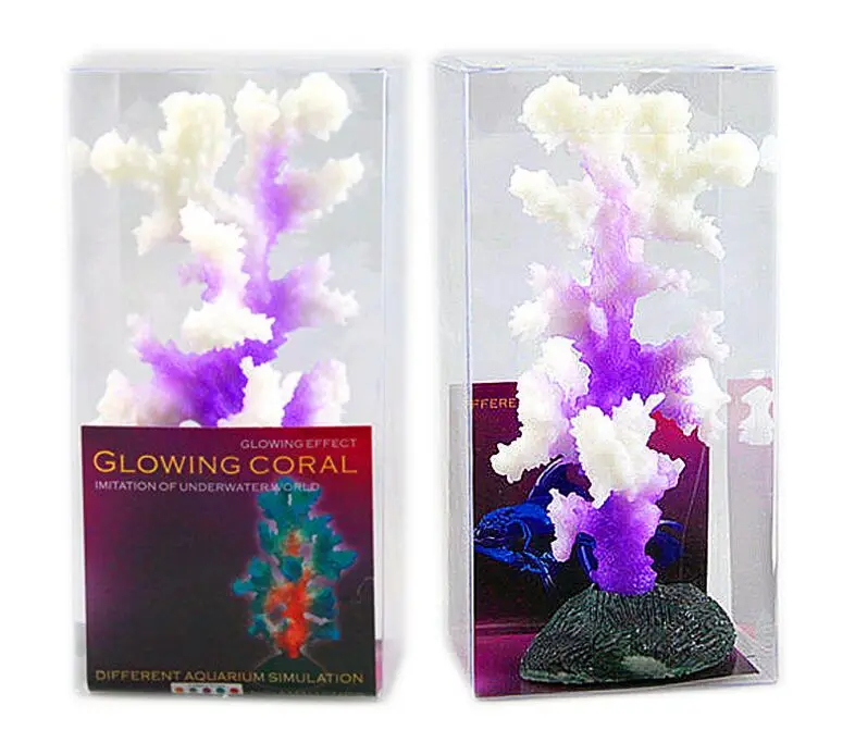 New Beautiful Aquarium Artificial Coral Plant Decoration Fish Tank Luminous Sea Anemone Ornament Color Random