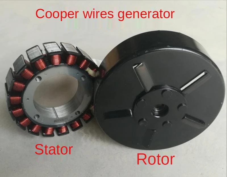 48V60V72V Elektrische Dreirad Range Extender Zubehör 18-Bühne Rotor Stator Reinem Kupfer Spule Benzin Generator