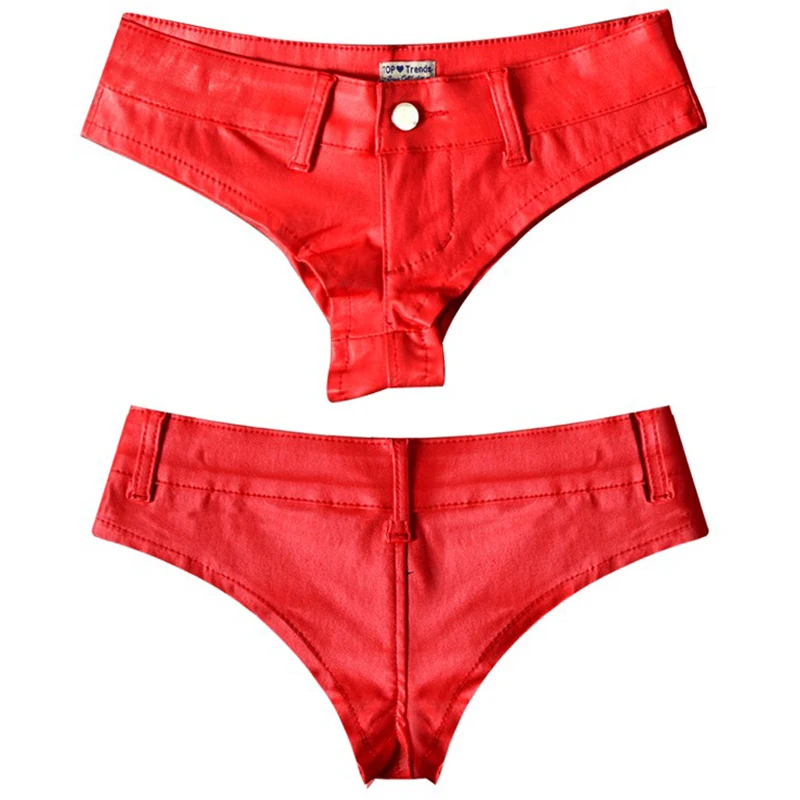 Sexy Women Stretch Micro Faux Pu Leather Shorts Booty Erotic Night Club Skinny Super Mini Ultra Short Trousers Twerk Summer 2020 - Image 5