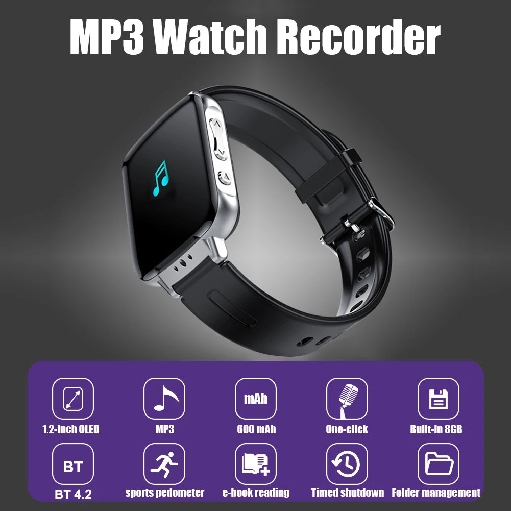 

S11 Watch Bluetooth Running MP3 Sports Pedometer Lossless Music Player E-Book Mini Student Walkman