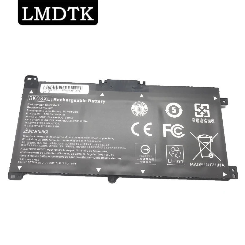 LMDTK New BK03XL Laptop Battery For PAVILION X360 Converitble PC 14-BA102TU TPN-W125 HSTNN- UB7G LB7S