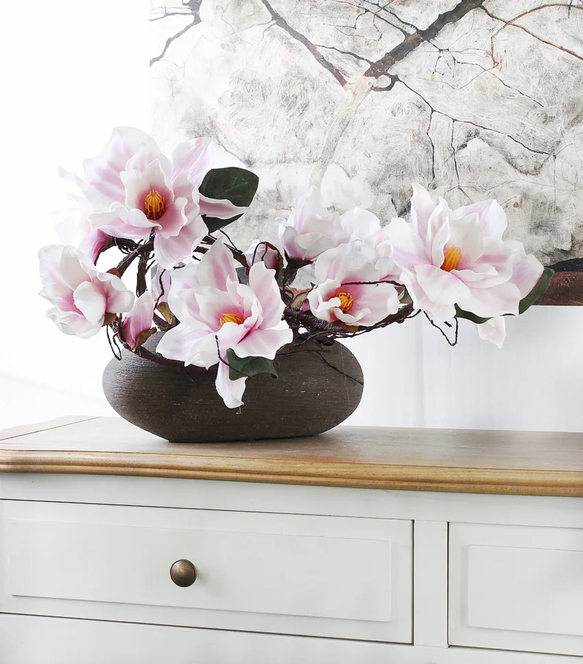 5.9 Foot Artificial Flower Rattan Flower String Magnolia Flower Decoration Bedroom  Vine