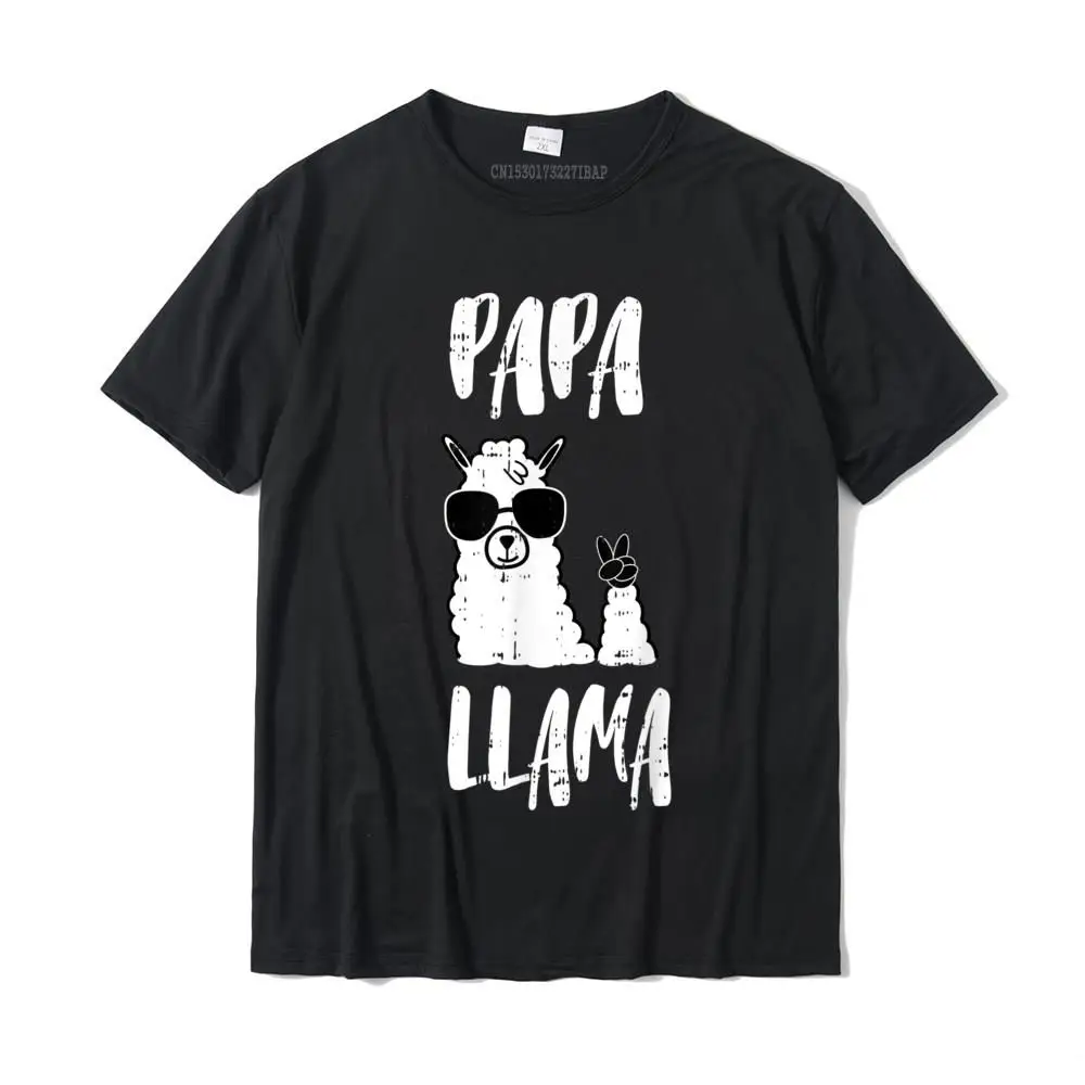 Funny Papa Llama Daddy Tee Cute First Fathers Day Outfit T-Shirt Faddish Male Tshirts Cotton Tops T Shirt Simple Style