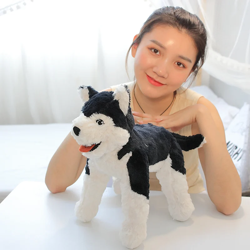 

30/70cm Kawai Simulation Husky Plush Cute Soft Stuffed Dog Doll Kid Soothing Toys Sleeping Pillow Children Birthday Gift