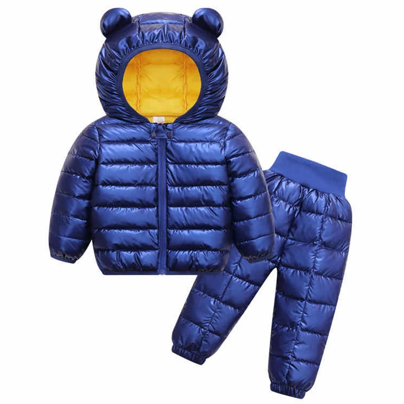 Toddler Winter Baby Girls Boys set di abbigliamento Warm Faux Down Jacket set di vestiti bambini bambini Snowsuit cappotti gilet pantaloni tute