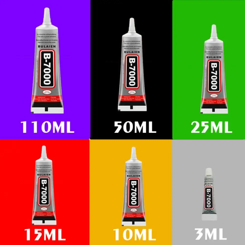 

2 шт. B7000 клей для сенсорного ЖК-экрана сотового телефона полужидкий сильный клей водонепроницаемый универсальный клей DIY украшения клей для рукоделия
