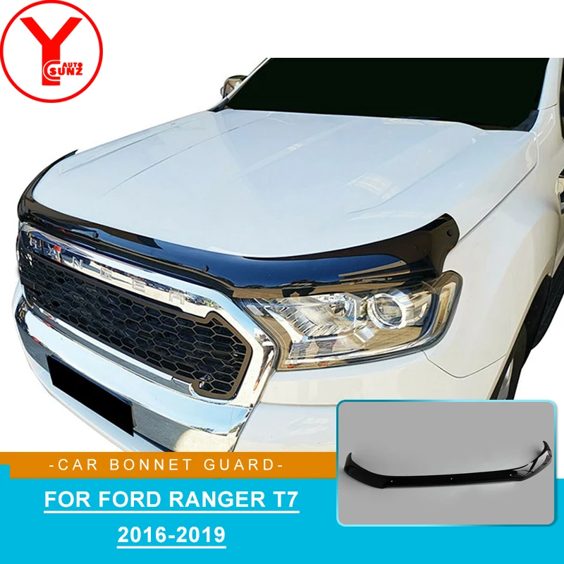 

Car Bonnet Guard Scoop Hood For Ford Ranger T7 2016 2017 2018 2019 Car Styling Bug Guard Moulding Cover Guard Shield YCSUNZ