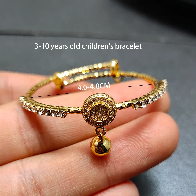 20 Styles Dubai Gold Color Baby Bangles For Kids Baby Promotion Sale Child Birthday Gifts Children'S Bracelets