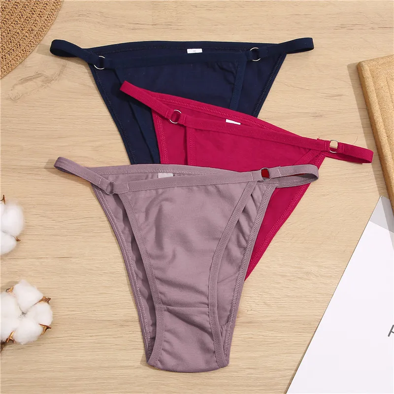 New Women's Cotton Briefs Sexy Low Waist Underwear Female Underpant Comfortable Woman Sexy Panty Plus Size Lingerie M-2XL