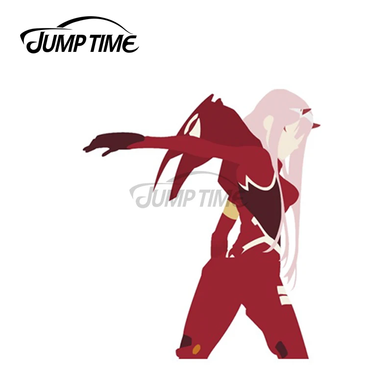 Jump Time 13 x 6.1cm For Darling in the Franxx Waifu Anime Girl  Car Stickers Personality Creative DIY Custom Cartoon SUV Decal