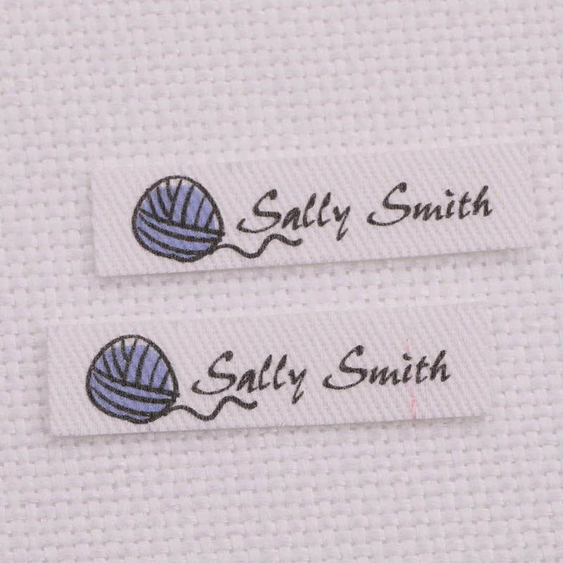 Pepsi 10x40mm Custom Clothing Labels-Personalized Brand Organic Cotton Ribbon Labels Logo or Text Sewing DIY Labels 160 pcs