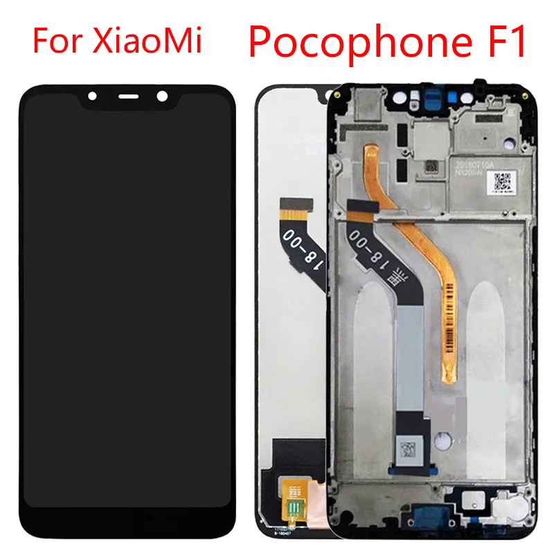 

Original Poco F1 LCD For Xiaomi Pocophone F1 LCD Screen With Frame 10 Touch Screen For Xiaomi F1 Digitizer Assembly LCD Display